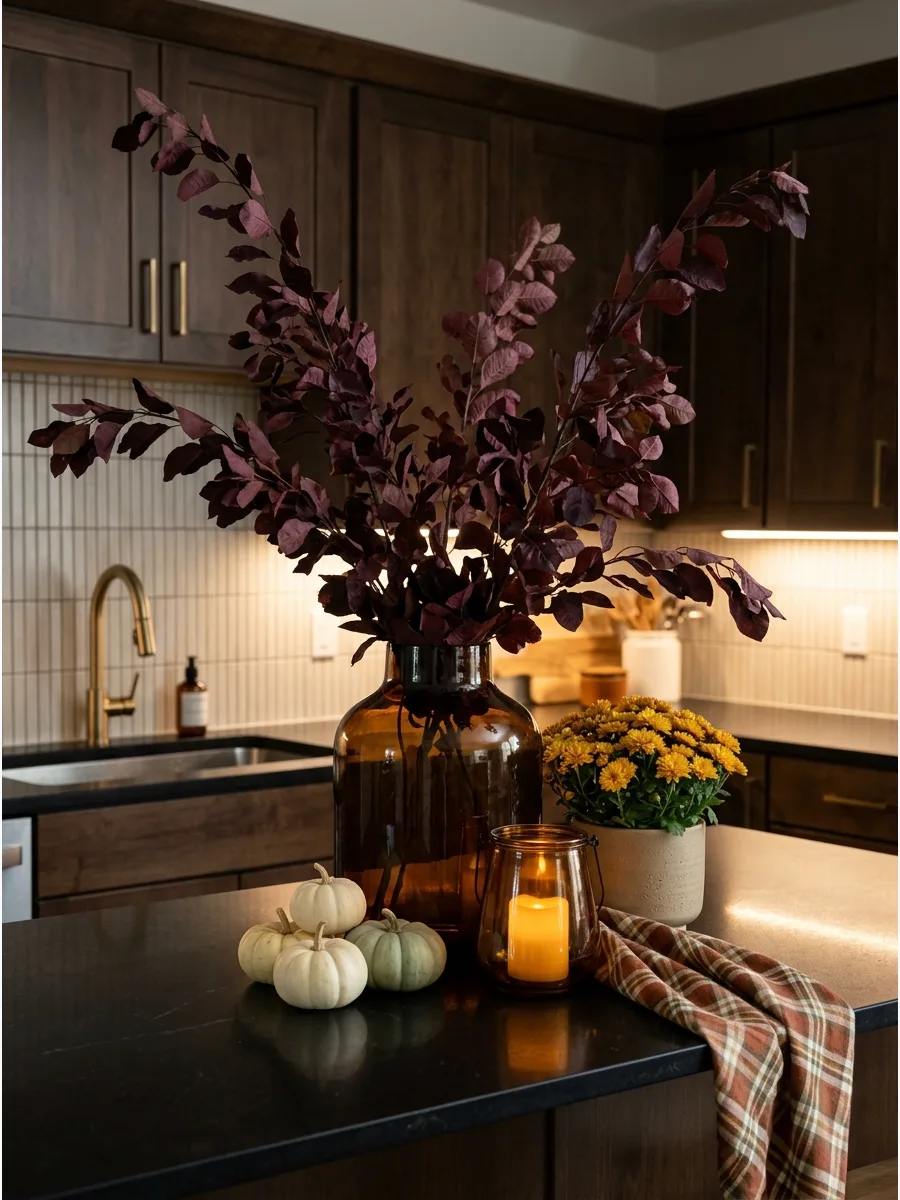 14. Moody Burgundy Branches