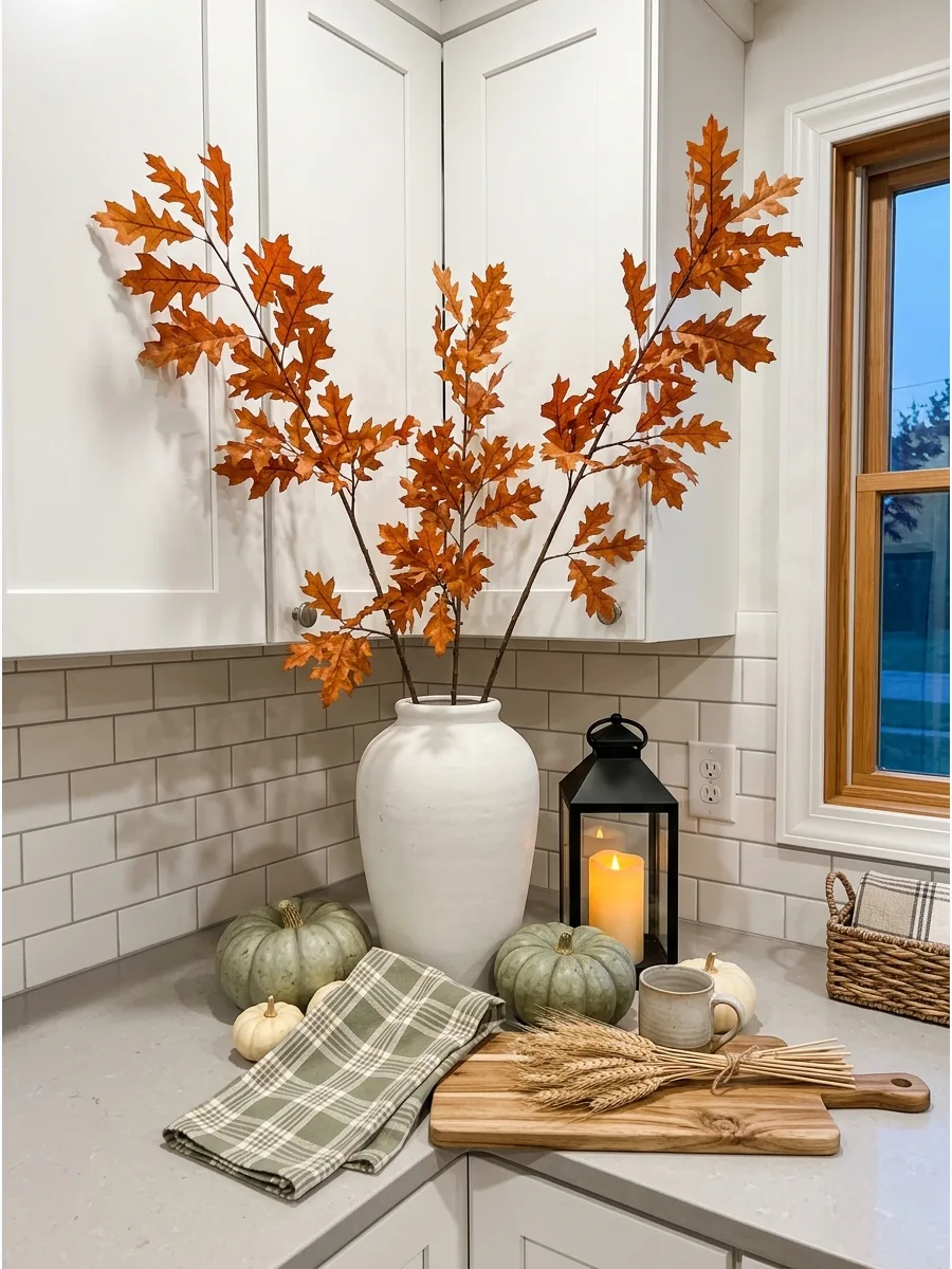 2. Tall Vase of Autumn Branches