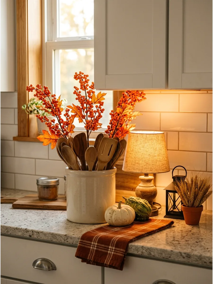 21. Wooden Utensil Crock Stems