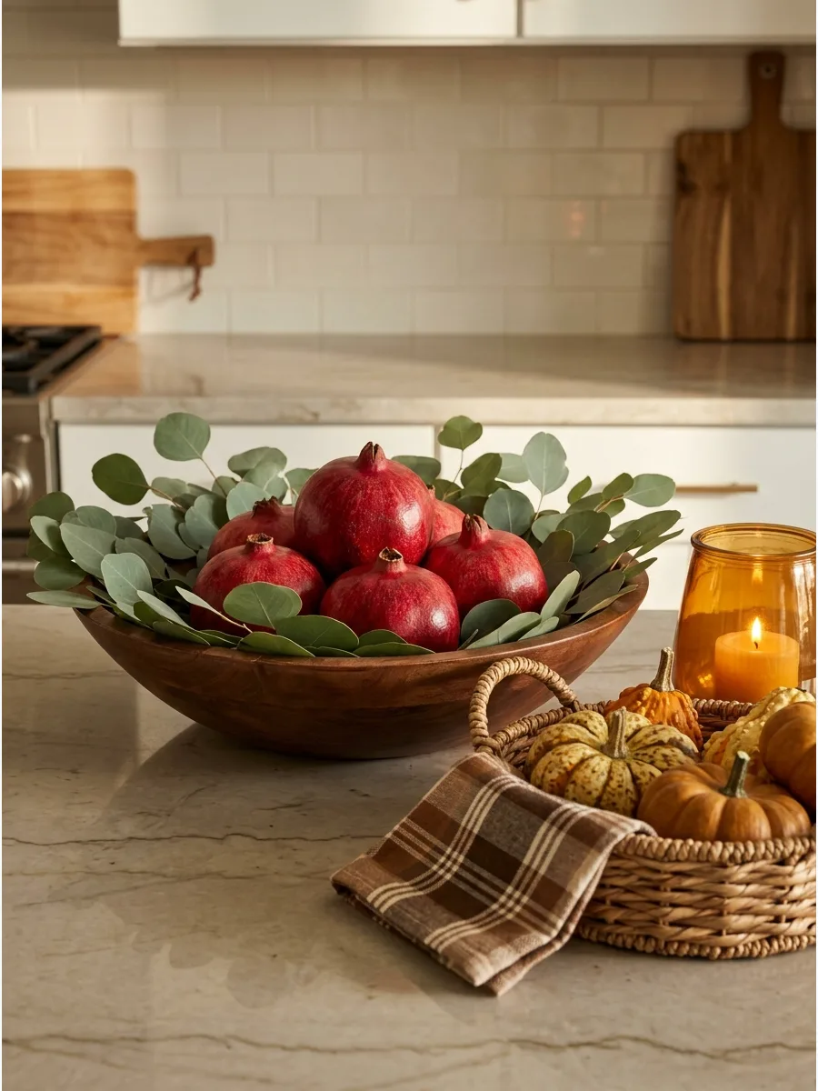 35. Pomegranate and Eucalyptus Bowl