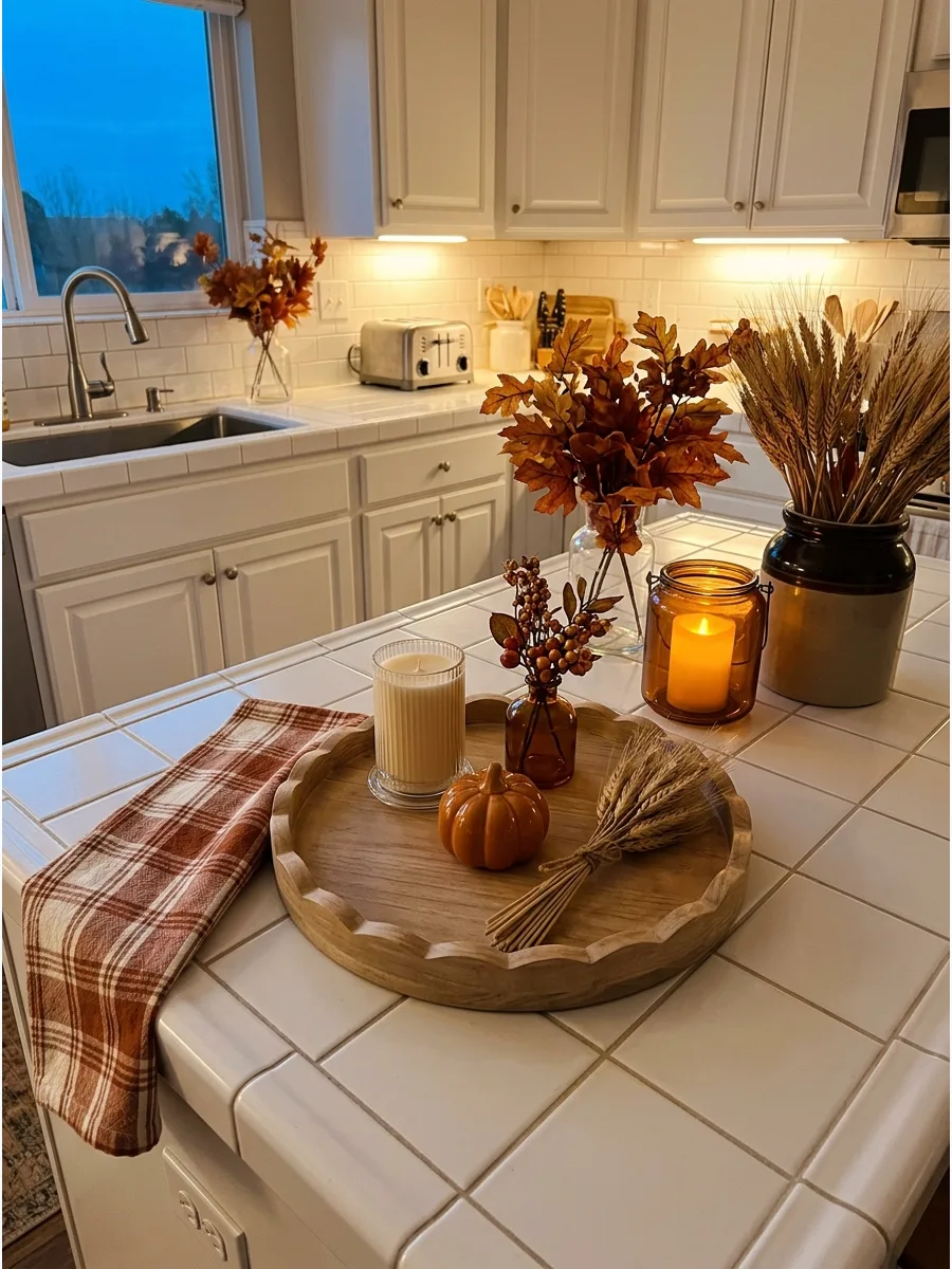 52. Scalloped Tray Accessory Grouping