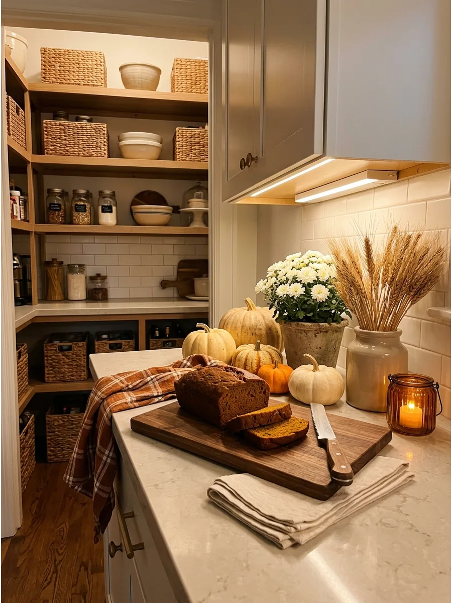 55. Pumpkin Bread Serving Setup