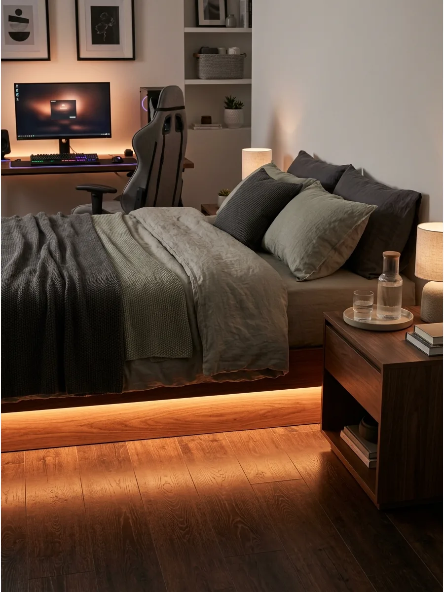 11. LED Strip Under Bed
