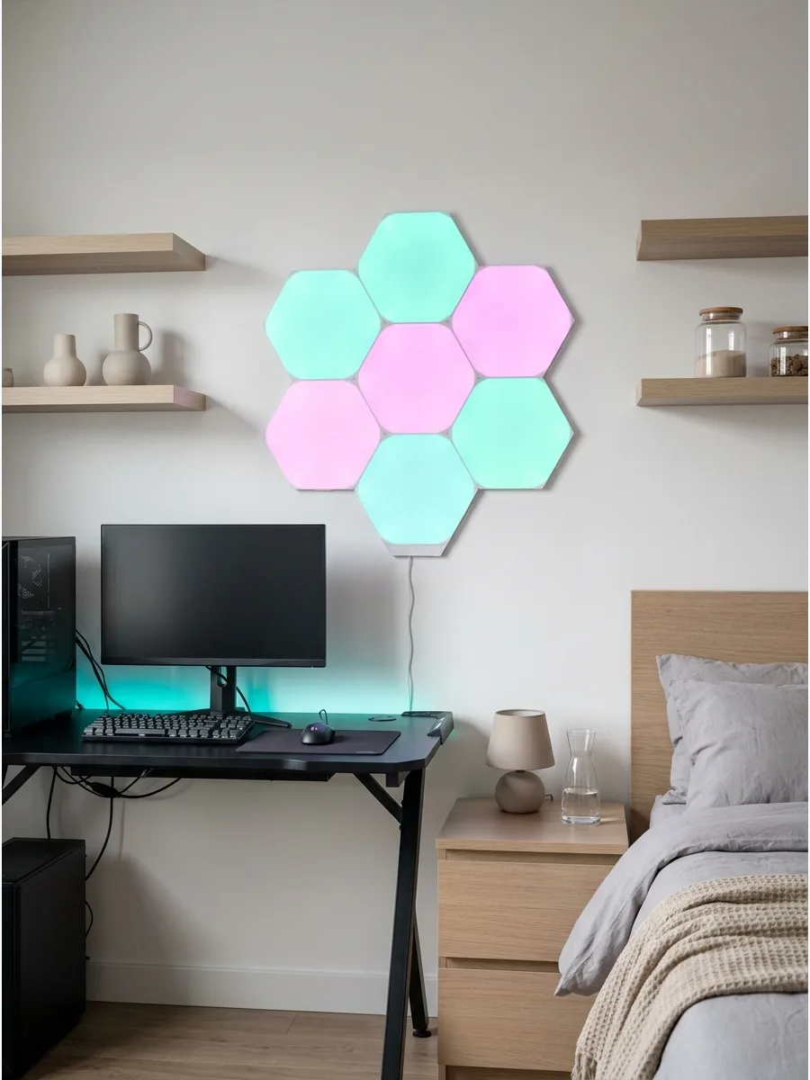 12. Wall Hexagon Light Panels