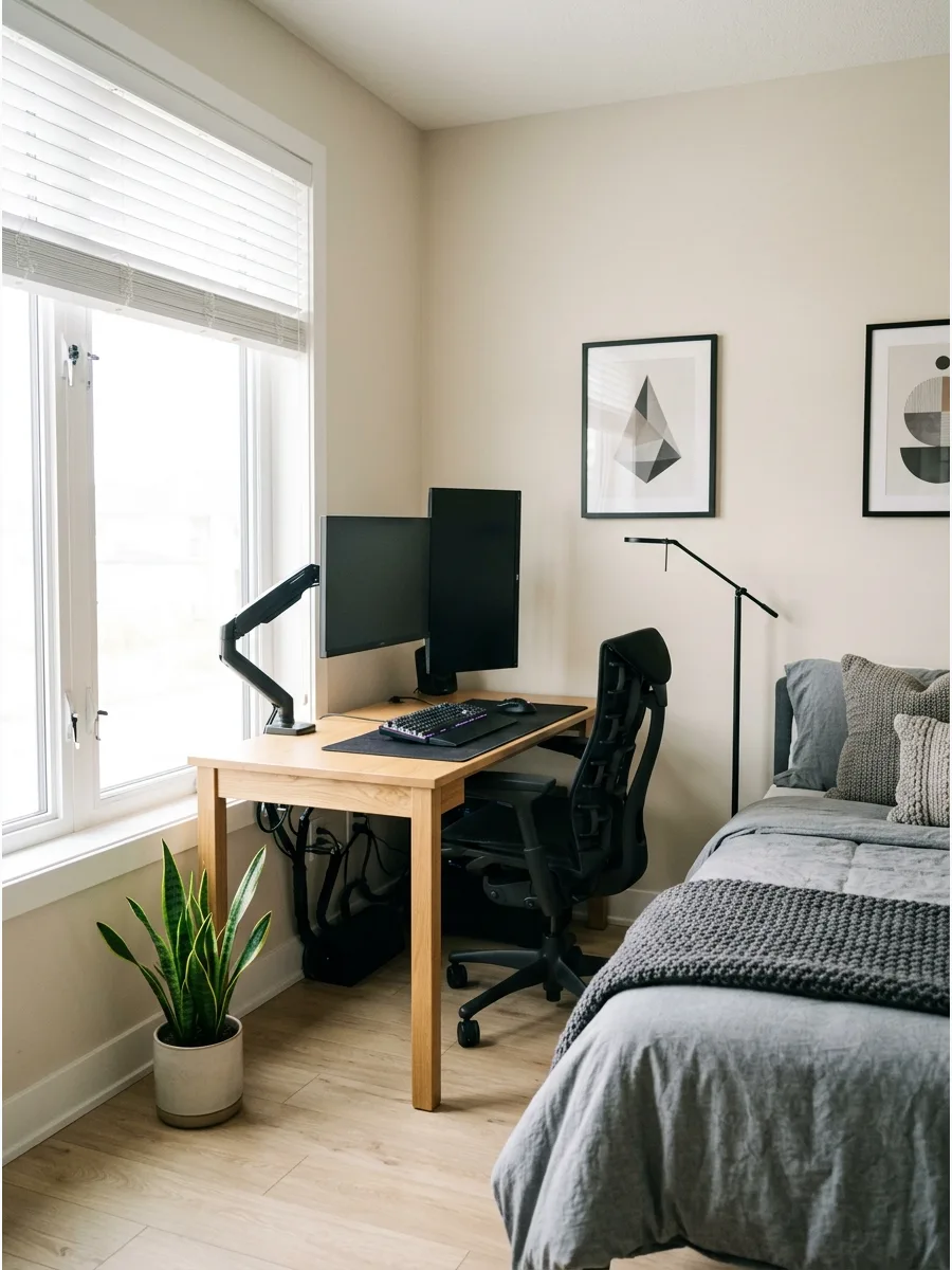 17. Gaming Corner Bedroom Setup