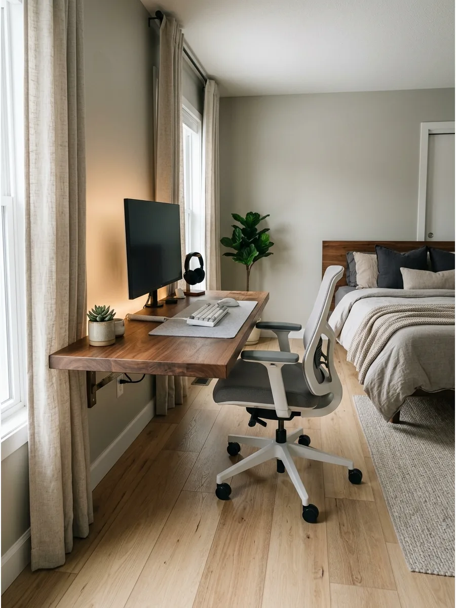 18. Floating Desk Gaming Setup