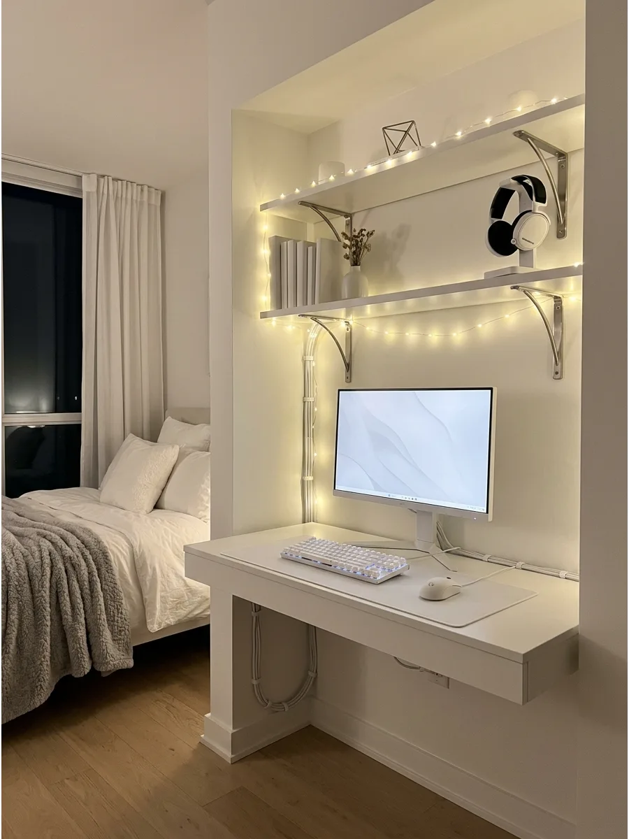 2. Minimal White Gaming Setup
