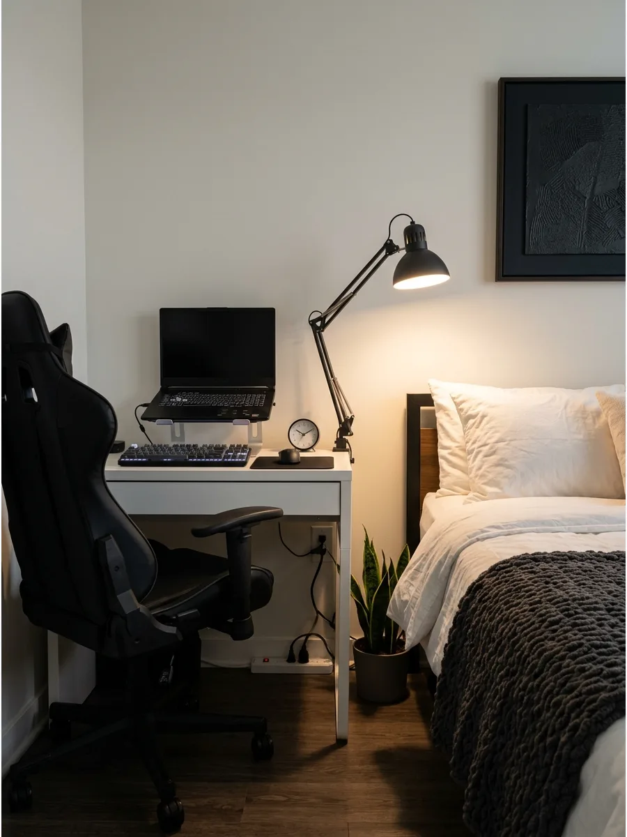 23. Bedside Gaming Setup