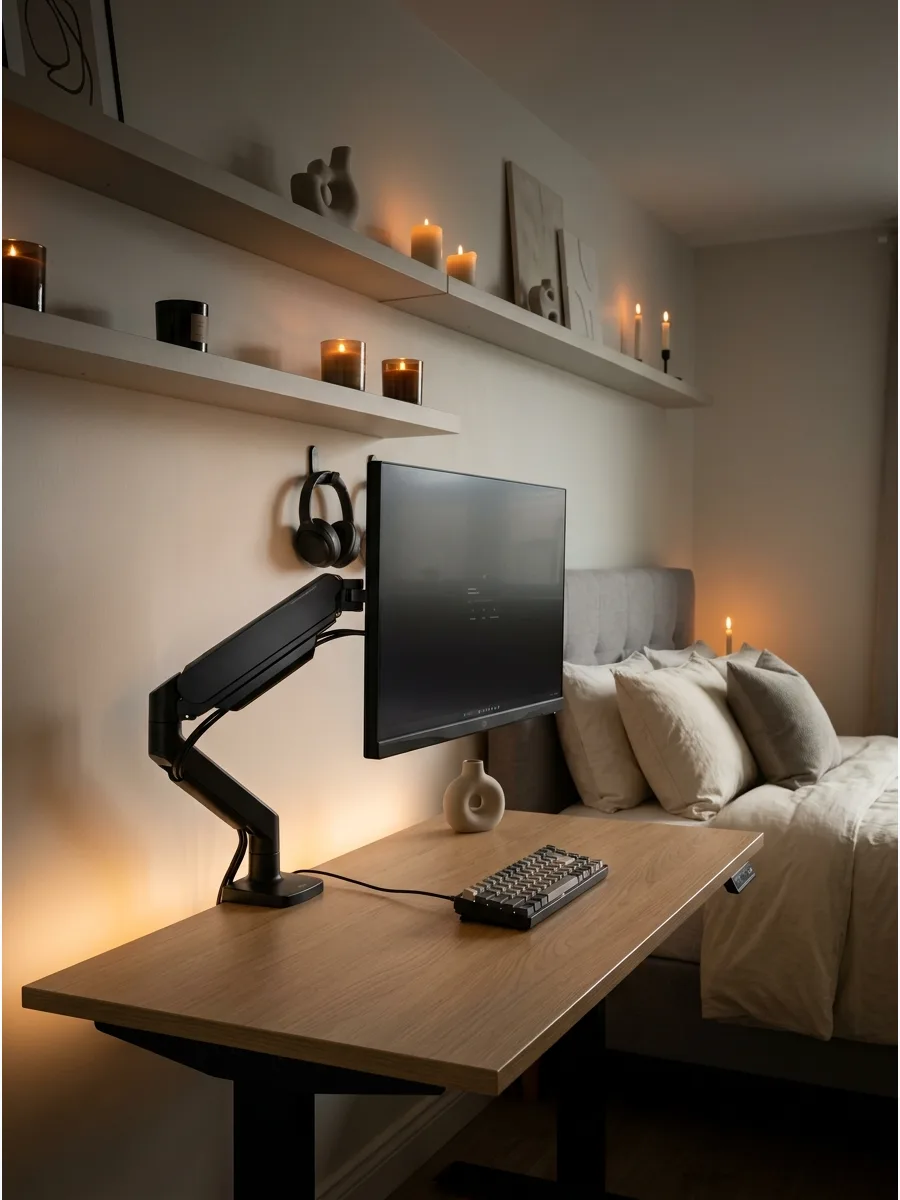 28. Desk With Monitor Arm