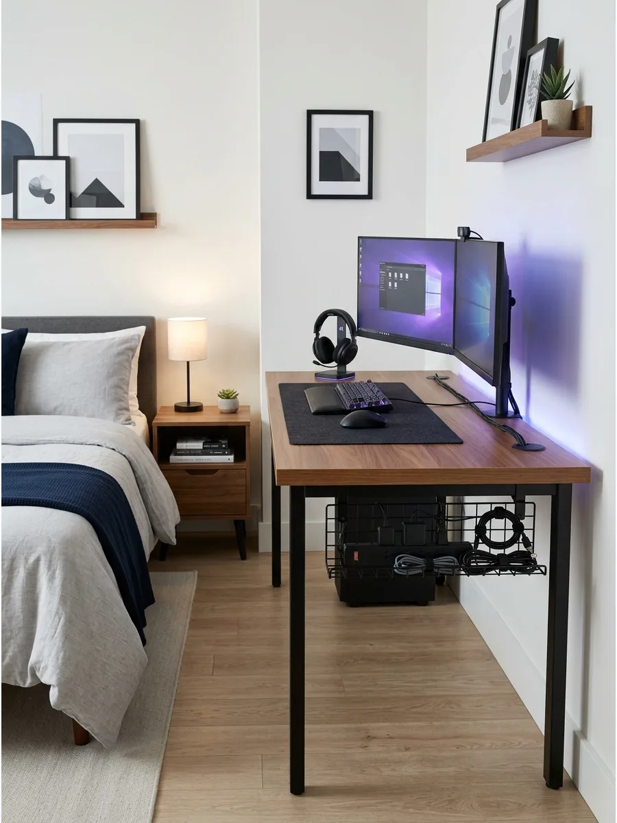 29. Cable-Free Desk Look