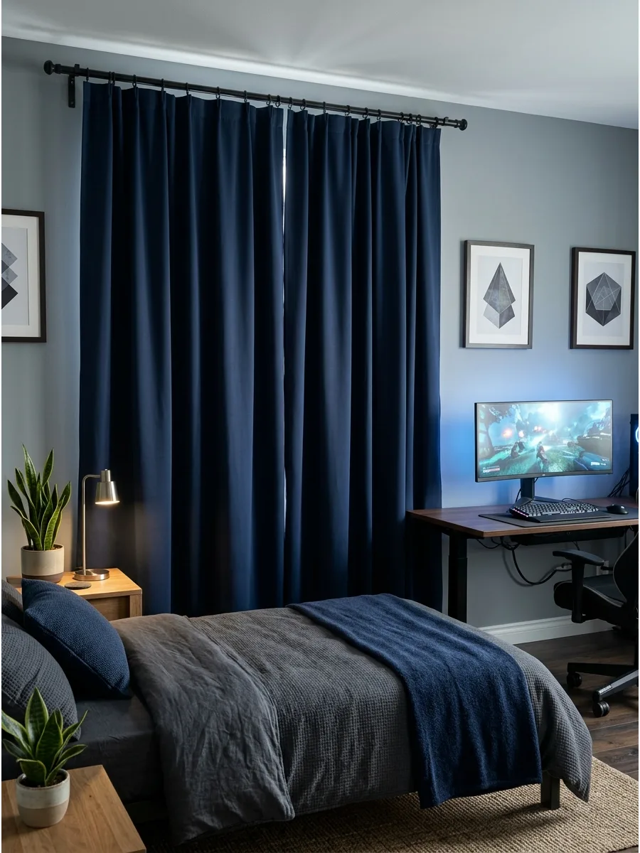 34. Blackout Curtains Gaming Room