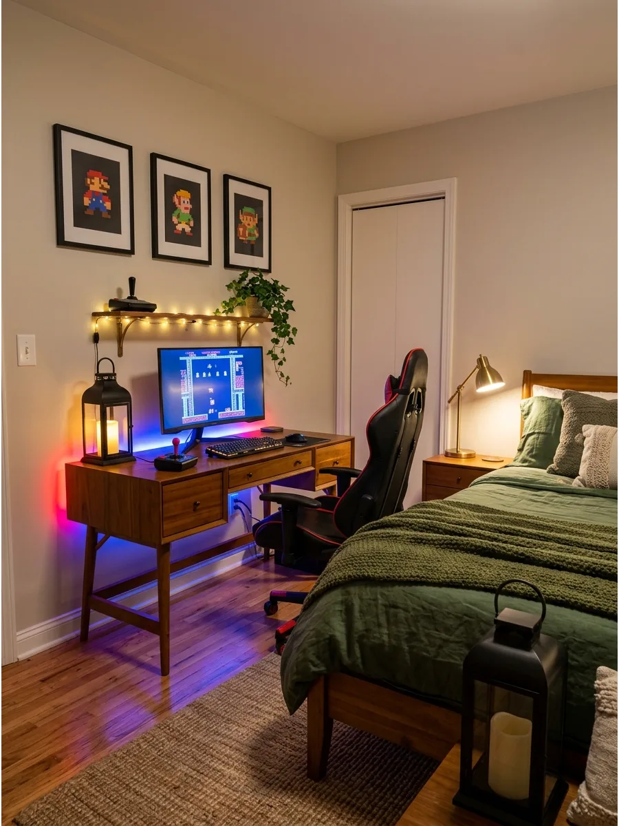 42. Retro Arcade Gaming Room
