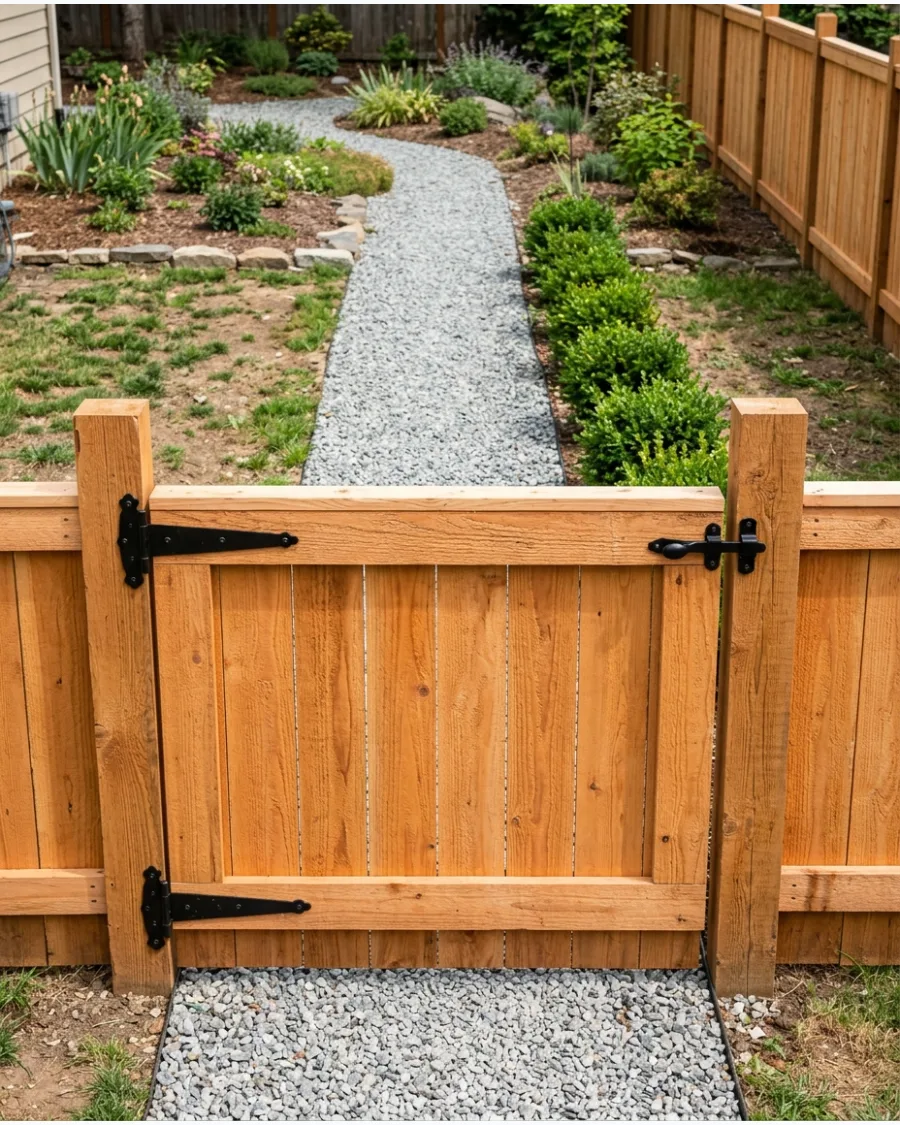 12. Natural Cedar Garden Gate