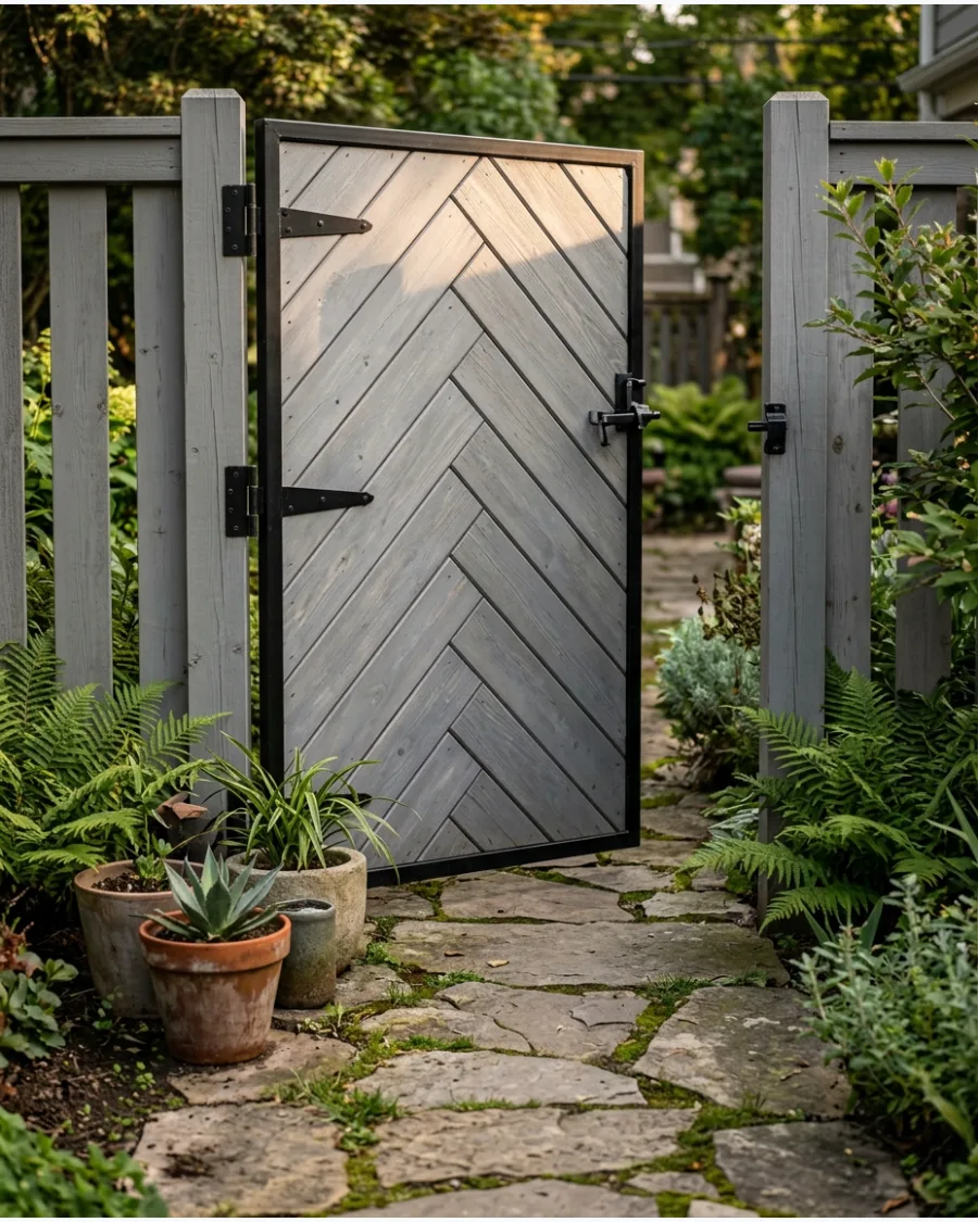 16. Herringbone Garden Gate