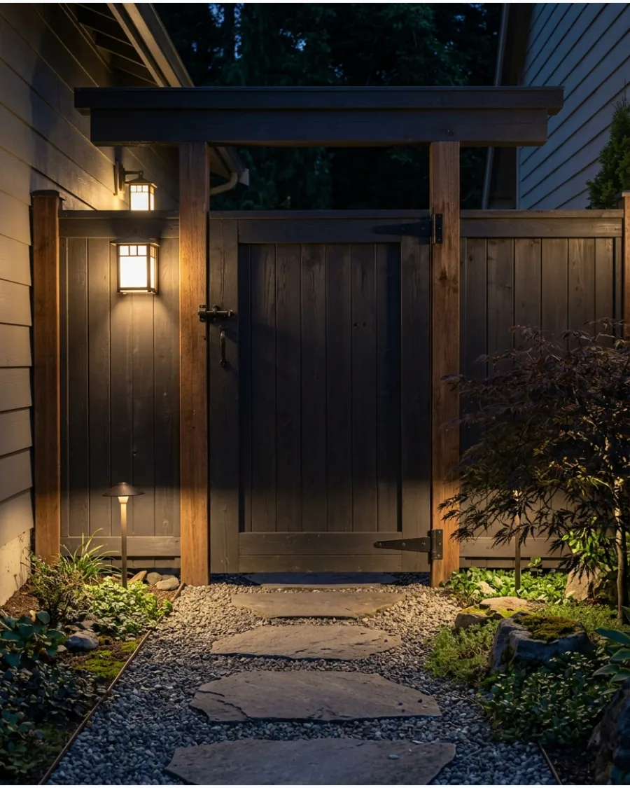 20. Japanese-Inspired Timber Gate