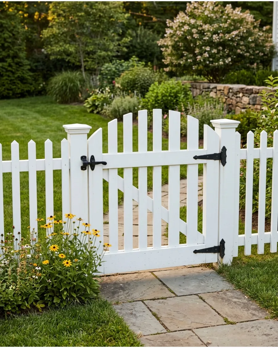 21. White Picket Garden Gate