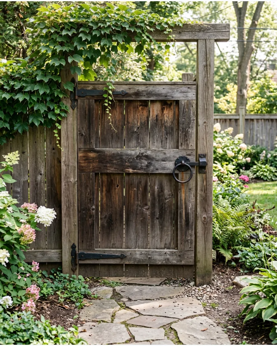 29. Vintage Latch Garden Gate