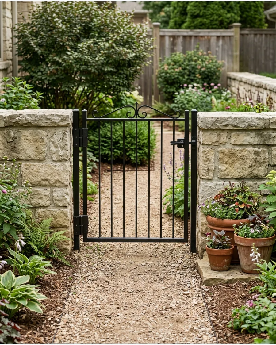 31. Simple Wrought-Iron Gate