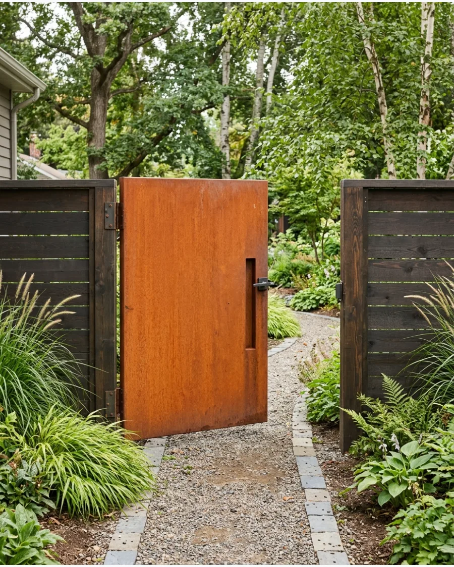 34. Corten-Steel Garden Gate