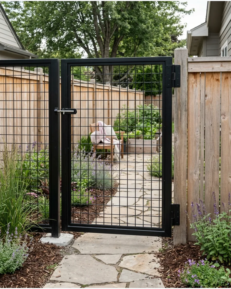 37. Metal Mesh Garden Gate