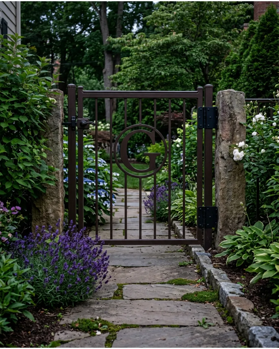 40. Custom Initial Garden Gate