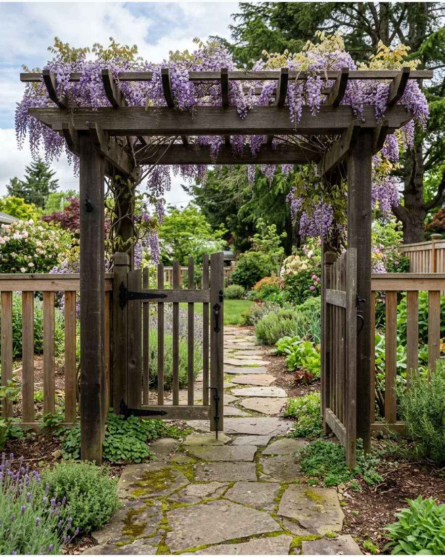 42. Wisteria Pergola Gate