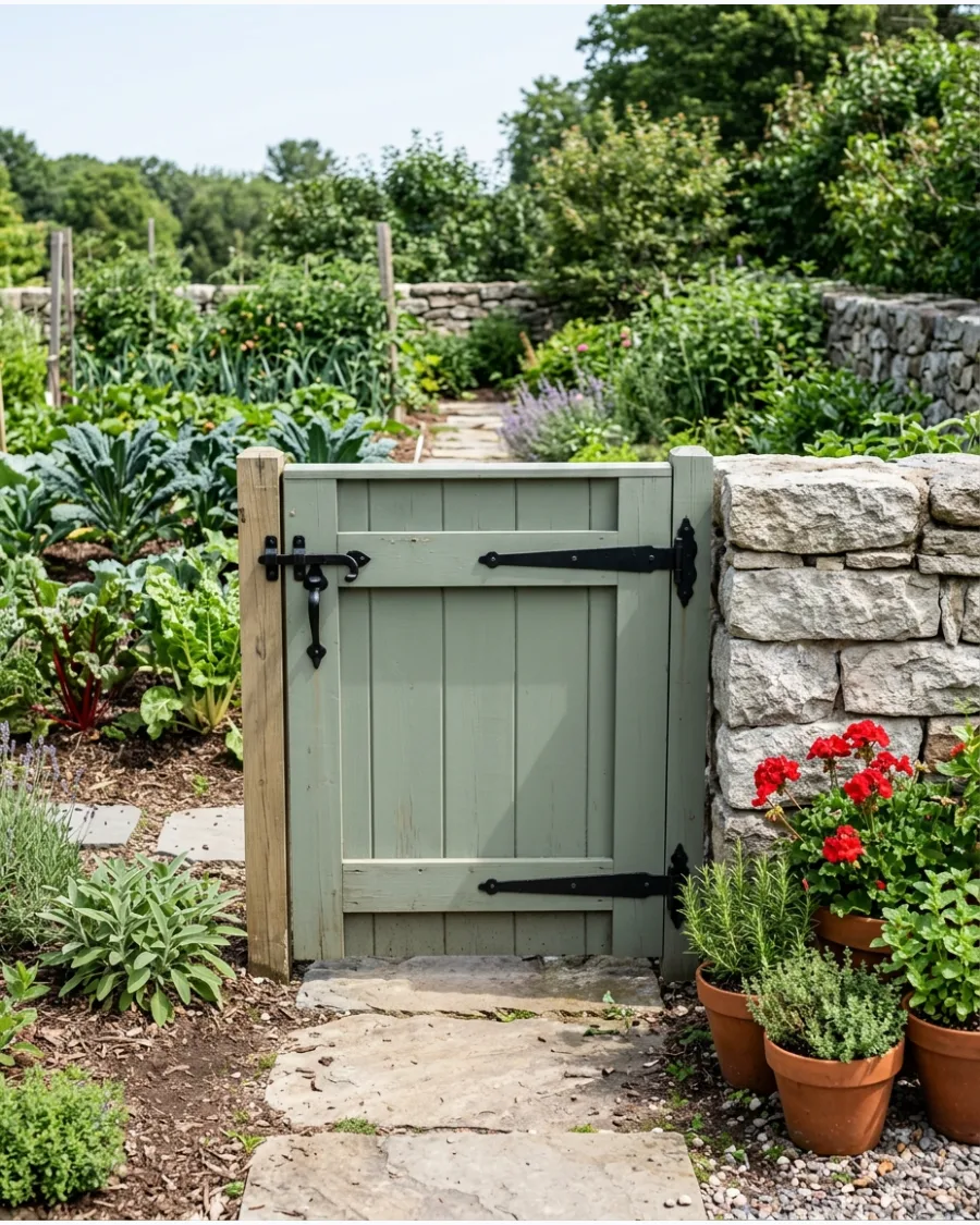 47. Sage-Green Garden Gate
