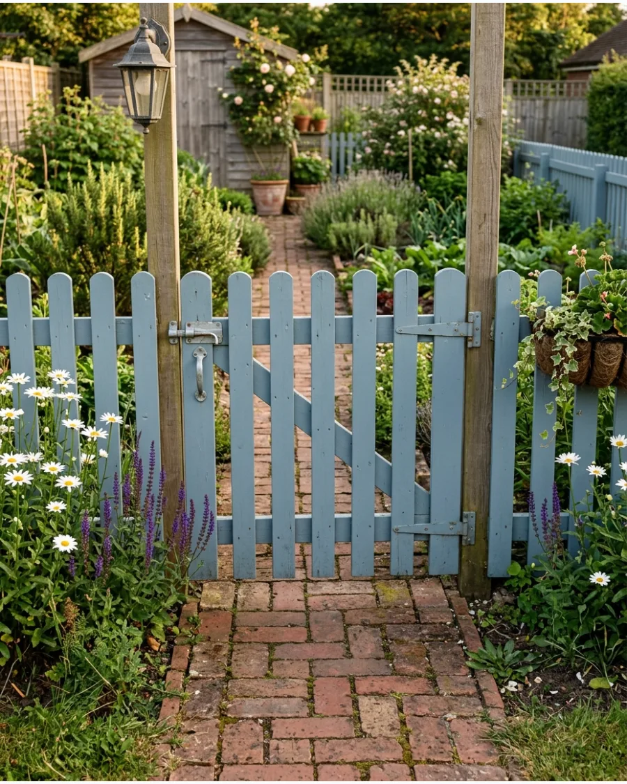 49. Dusty-Blue Cottage Gate