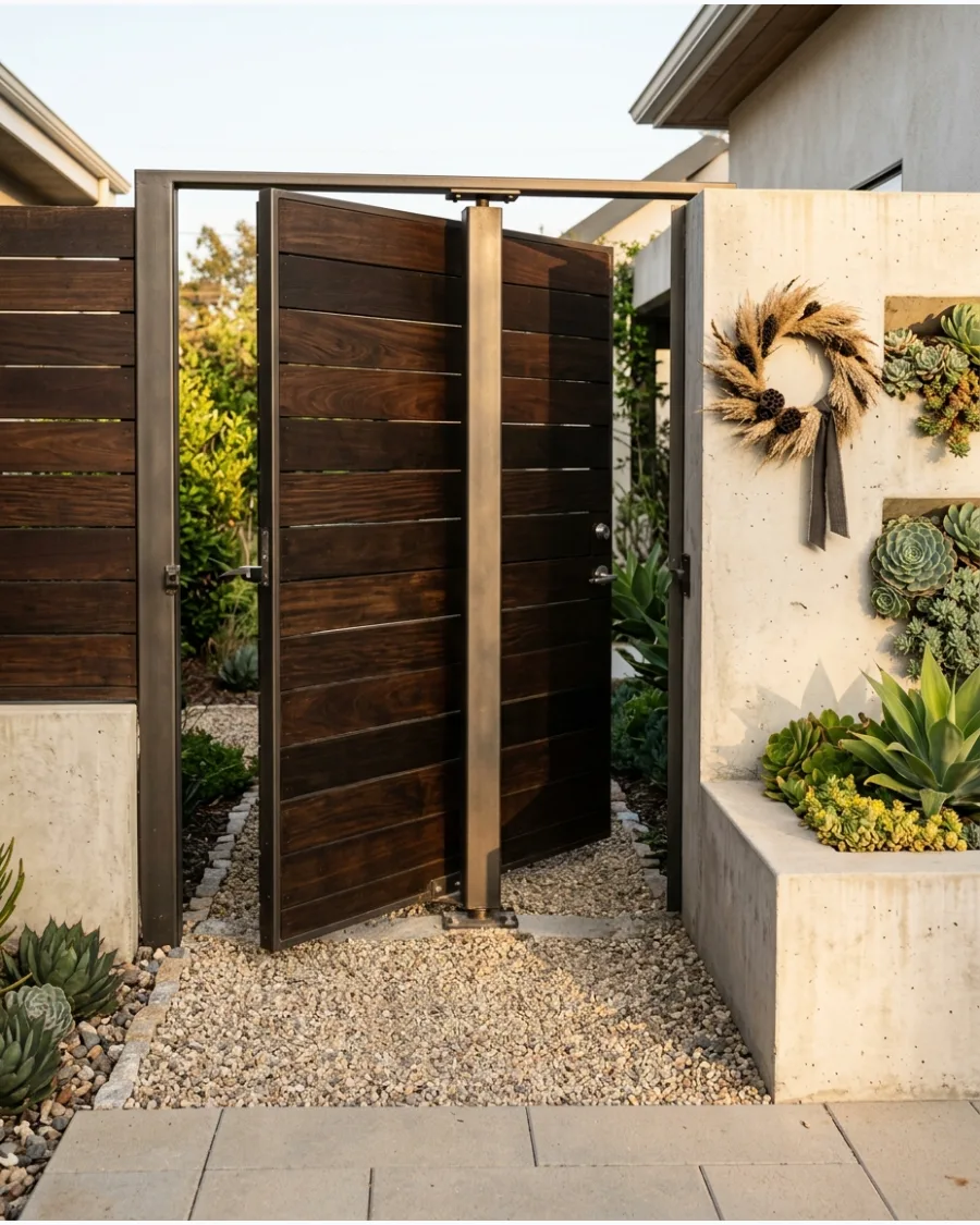 8. Pivot-Style Garden Gate