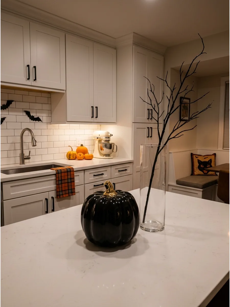 13. Make a Minimalist Halloween Countertop