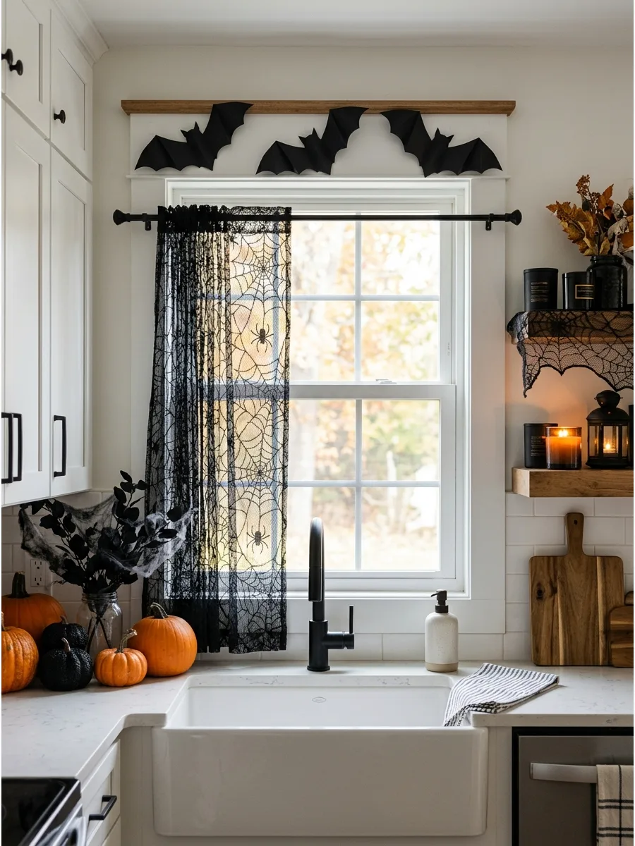 44. Decorate the Kitchen Window With Bats