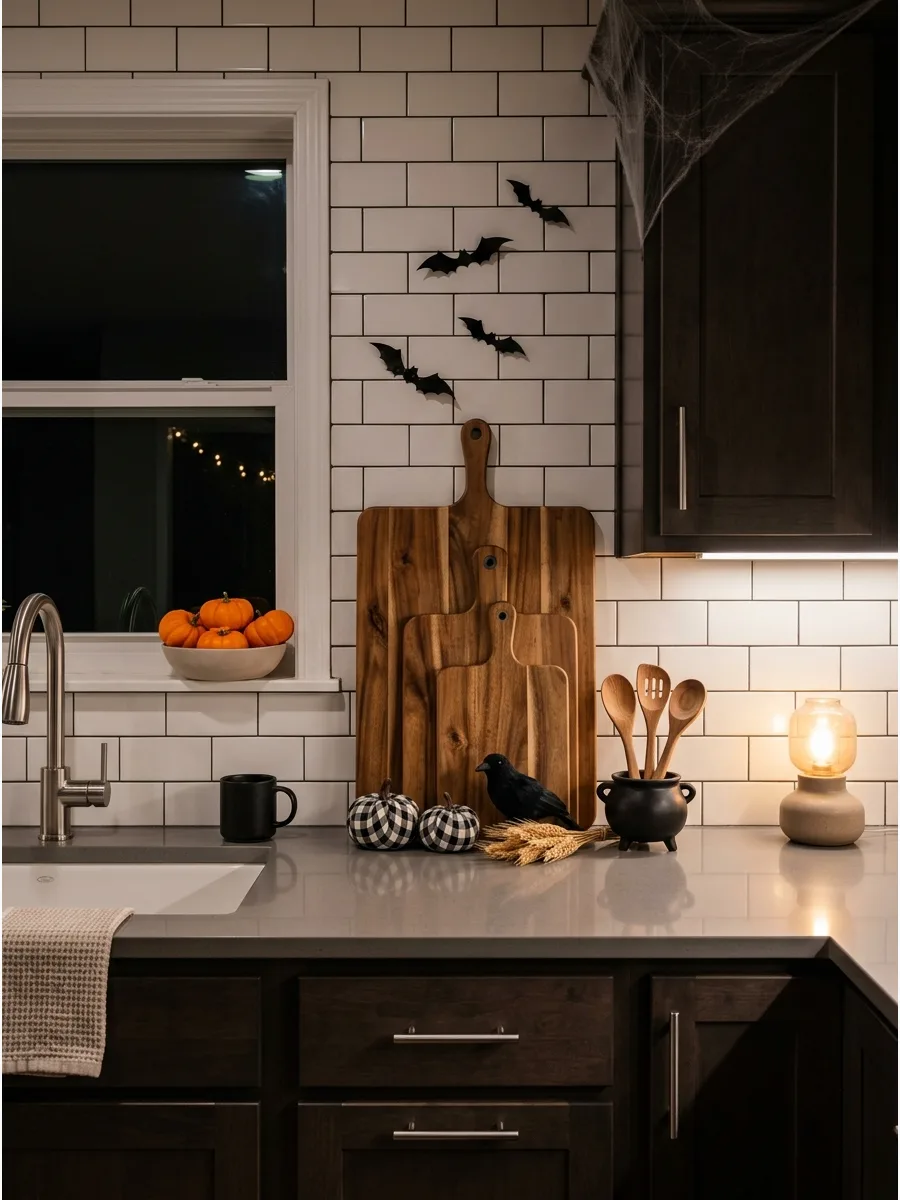 9. Decorate a Wooden Cutting-Board Backdrop