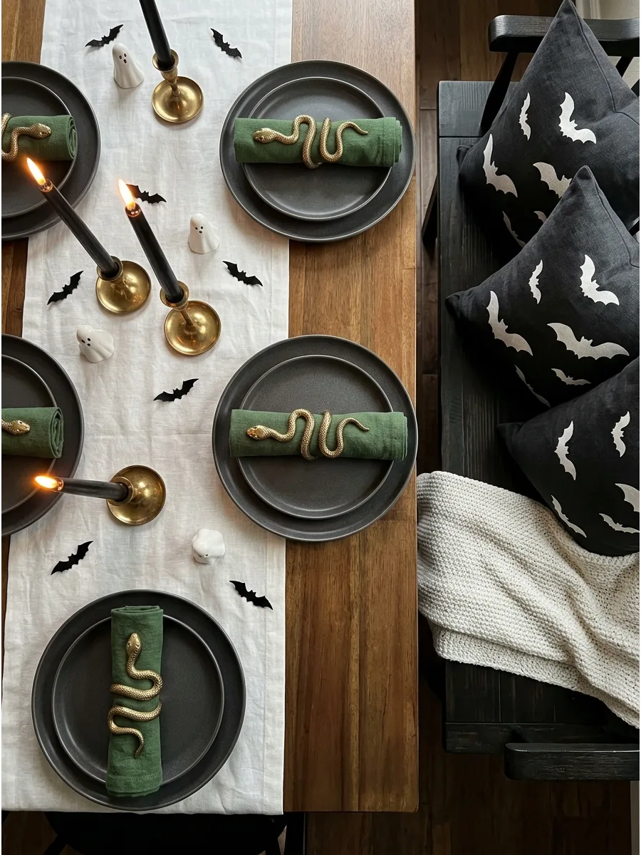 17. Brass Snake Napkin Holders