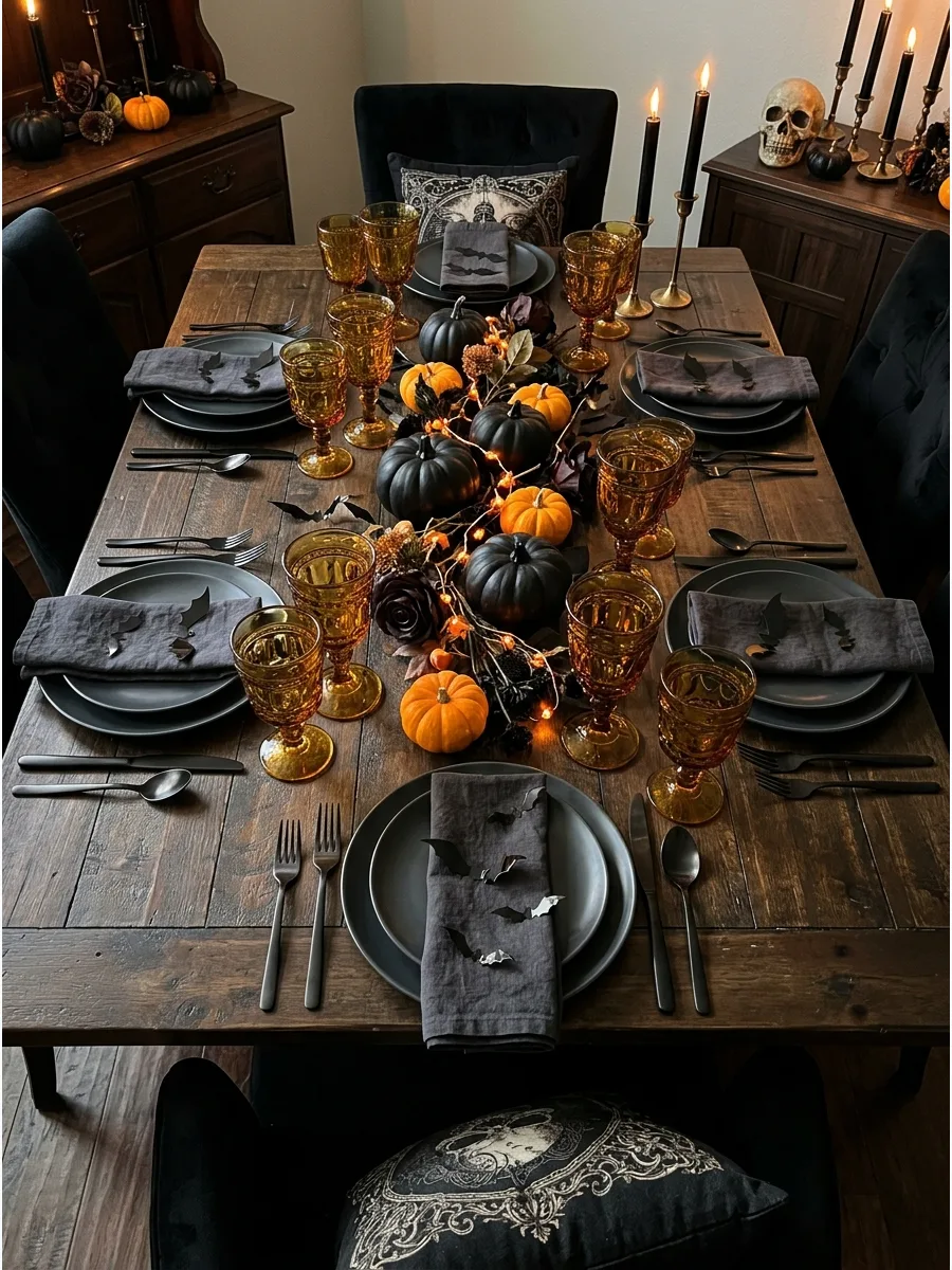33. Victorian Amber Glass Chalices