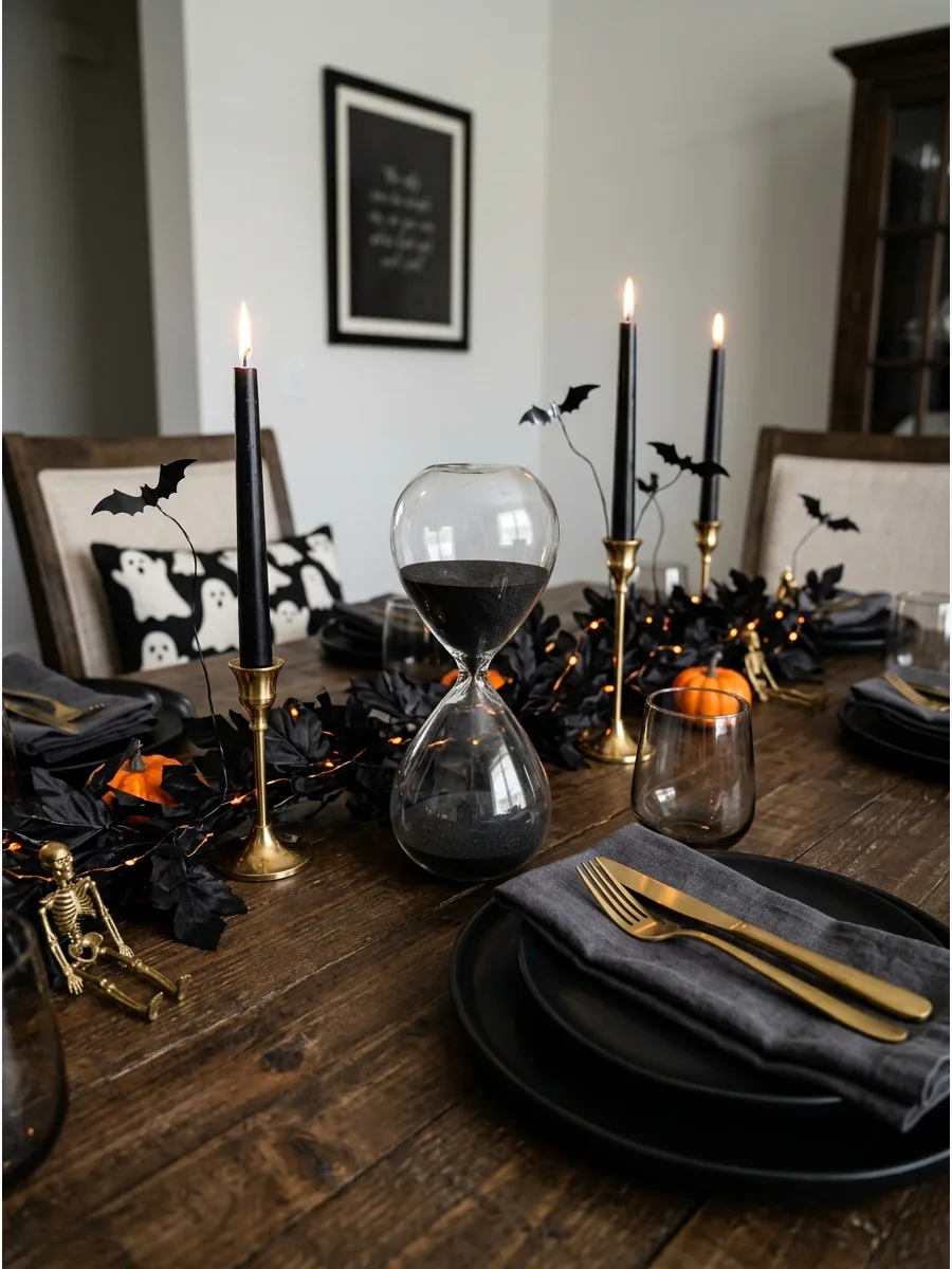 36. Black Sand Hourglass Accents