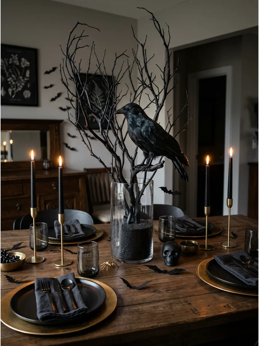 6. Raven and Branch Centerpiece