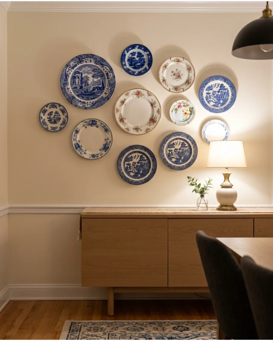 11. Mismatched Vintage Plate Collection