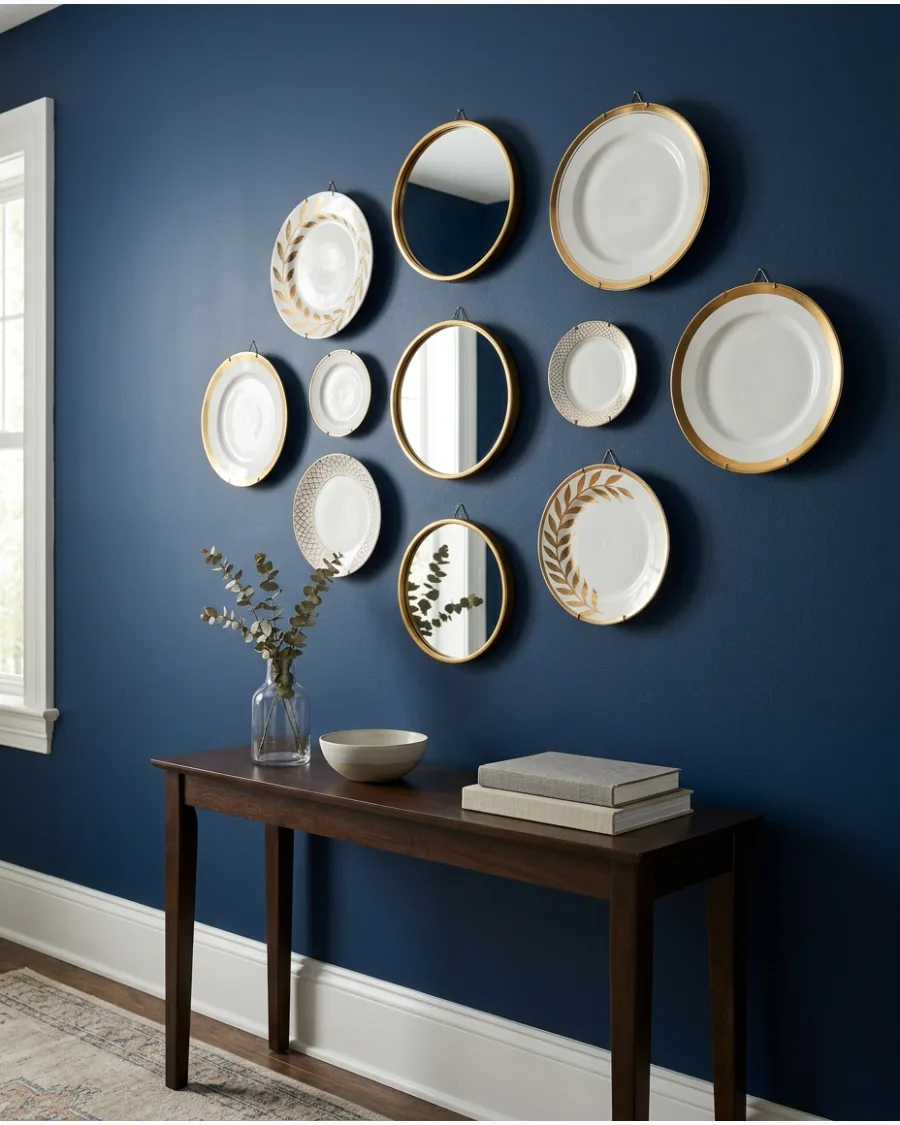 16. Plates Mixed With Small Mirrors