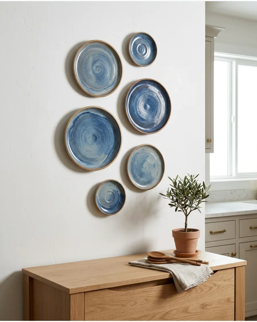 18. Handmade Pottery Plate Wall