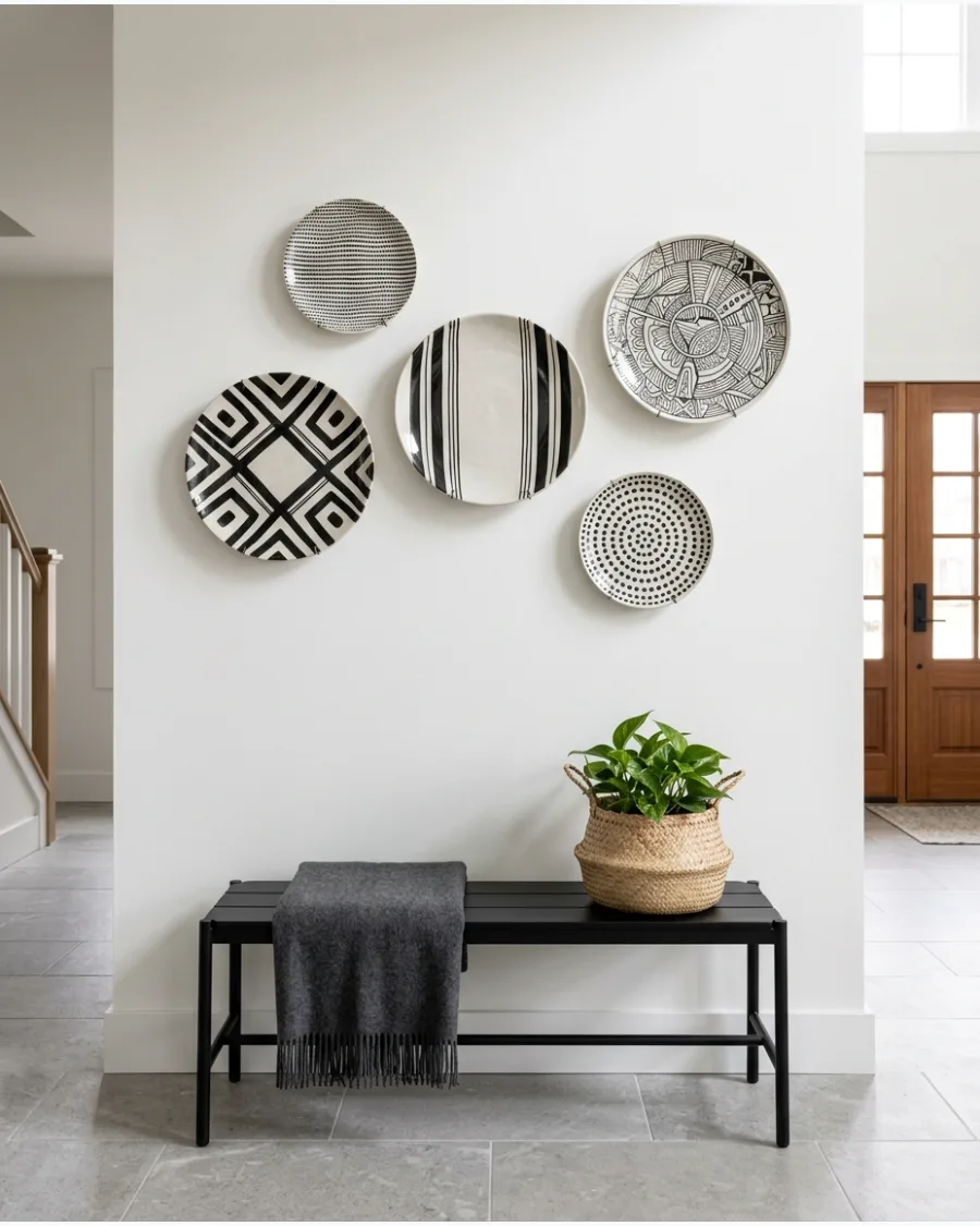 25. Black and White Plate Display