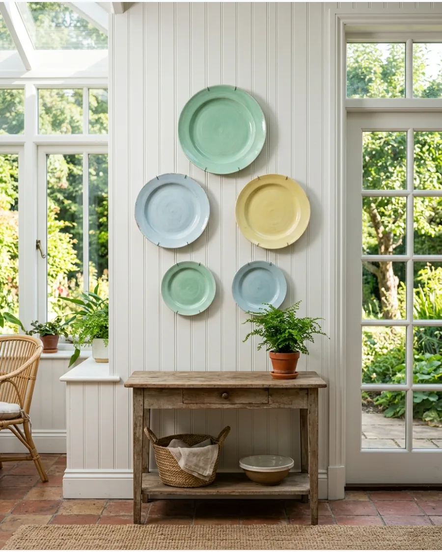 29. Pastel Plate Wall