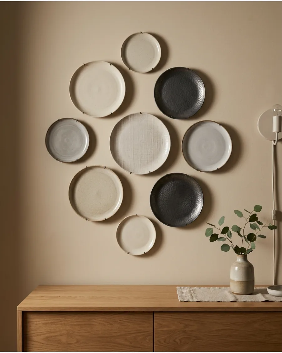 36. Modern Neutral Plate Wall