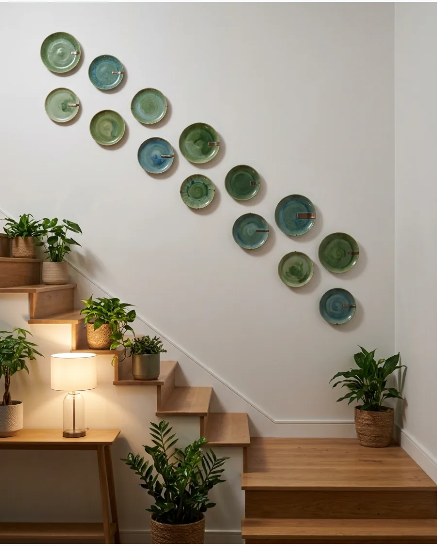 39. Organic Flowing Plate Arrangement
