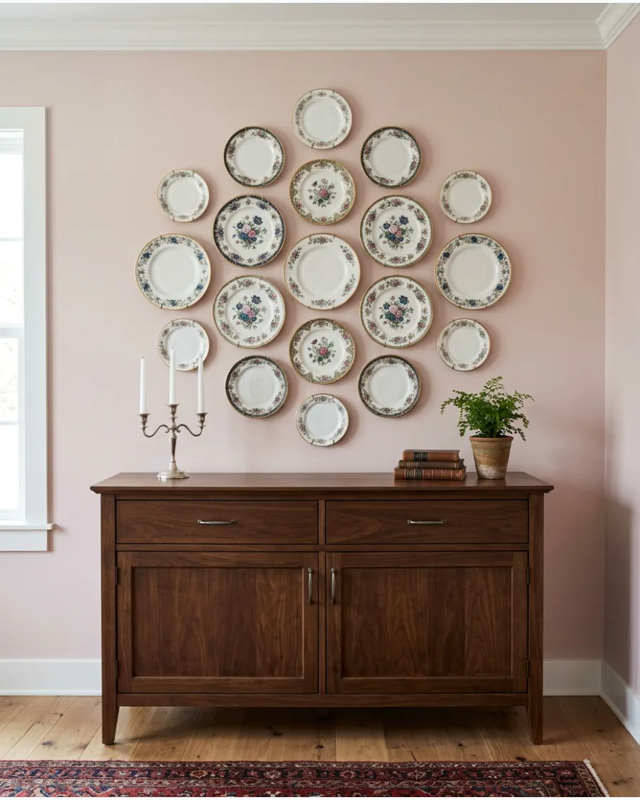 9. Formal China Plate Wall