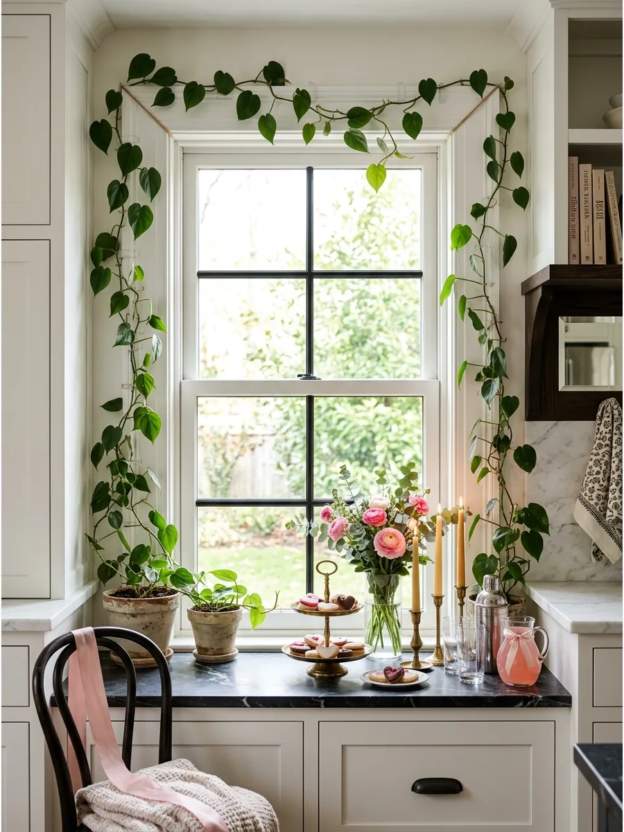 16. Living Philodendron Window Frame
