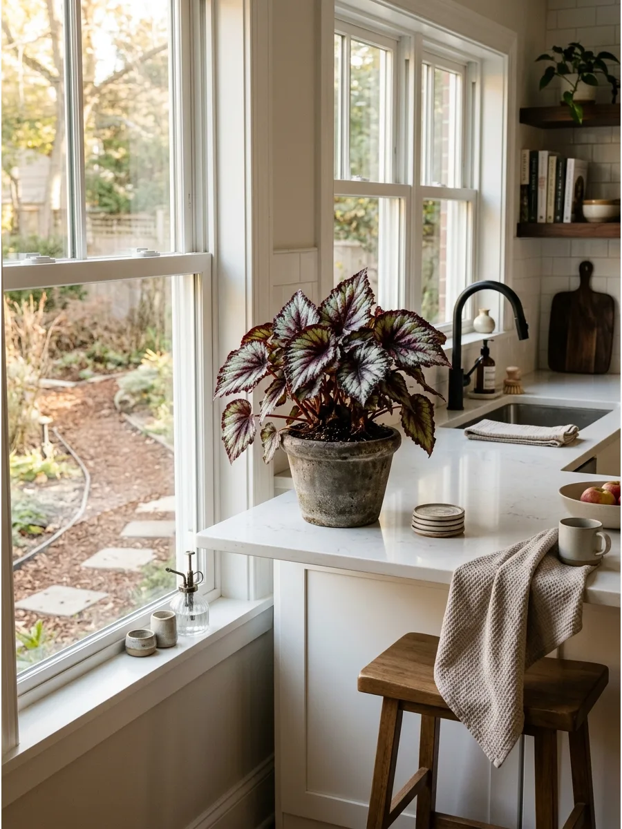 26. Use a Compact Begonia for Colorful Foliage