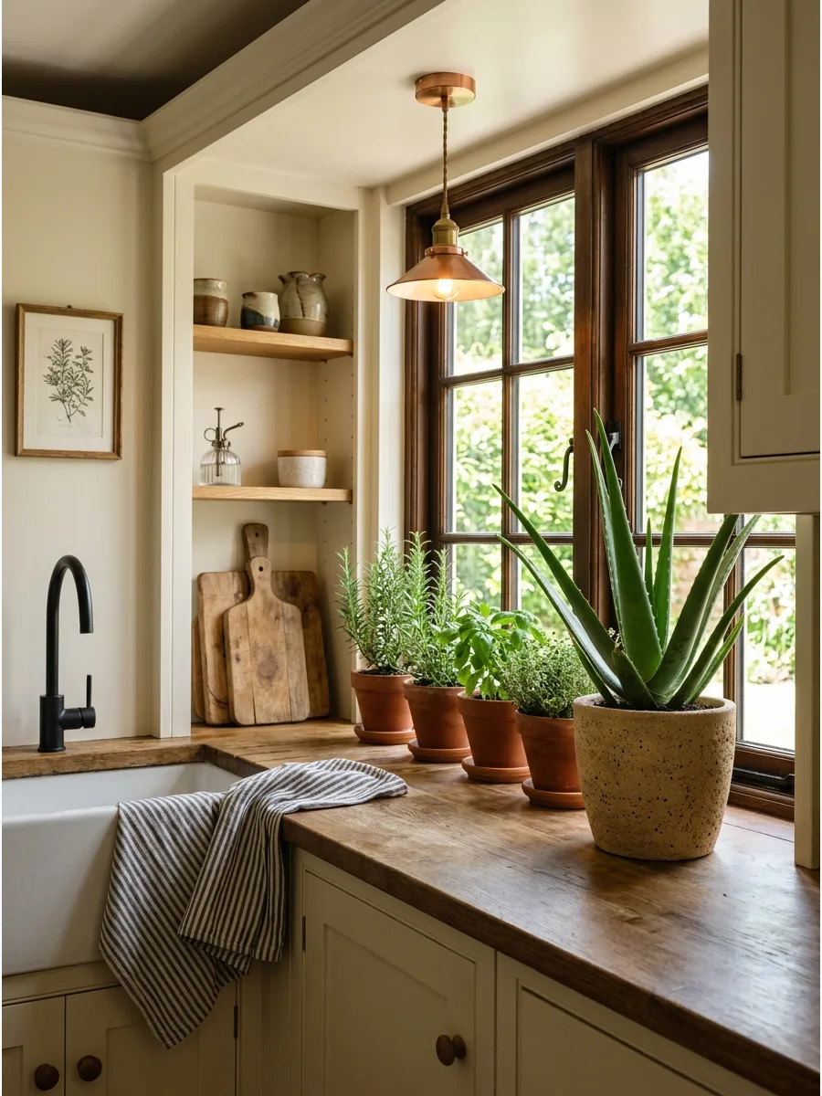 28. Add an Aloe Plant to the Windowsill