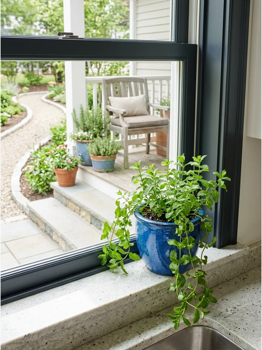3. Place Mint in Its Own Kitchen Window Pot
