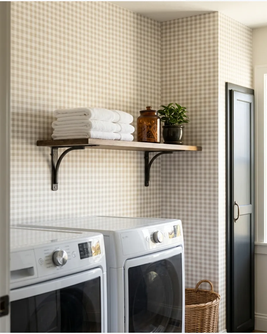 13. Small Gingham Wallpaper