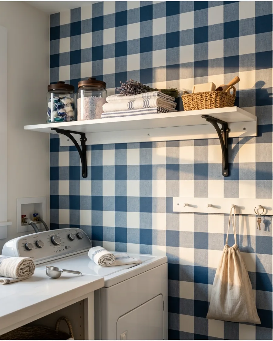 14. Wide Country Check Wallpaper